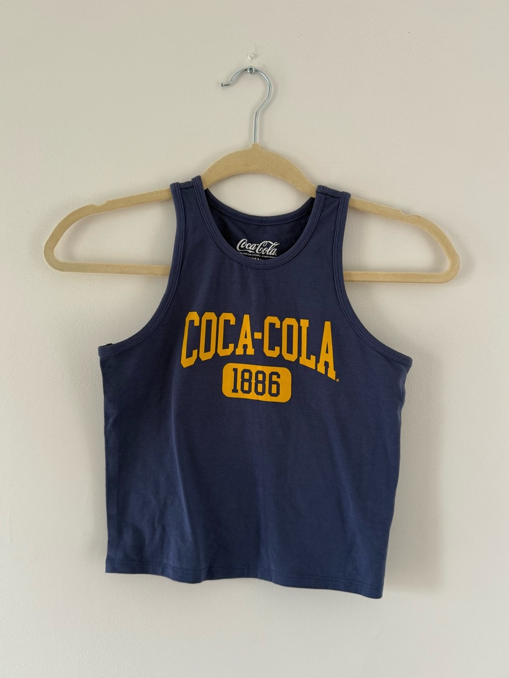 Y2K Coca-Cola Cropped Tank Top Graphic Logo Small